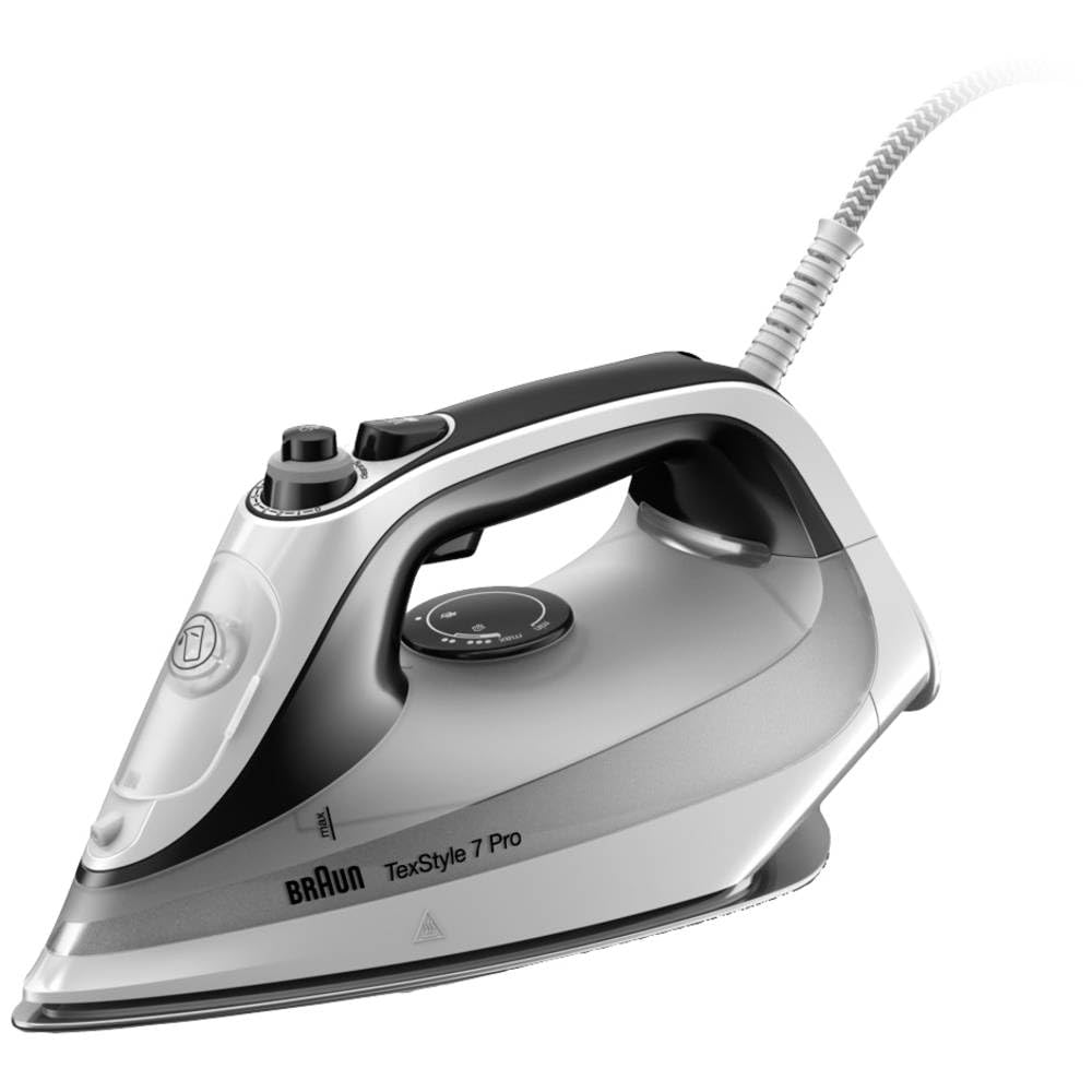 Braun TexStyle 7 Pro SI7149WB Dry & Steam iron EloxalPlus soleplate 2900 W Black, White