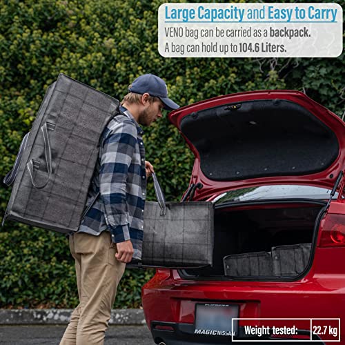 VENO 4 Pack Heavy-Duty Moving Bags Extra Large W/Backpack Straps, Moving House Essentials, Strong Handles & Zips - Image 3