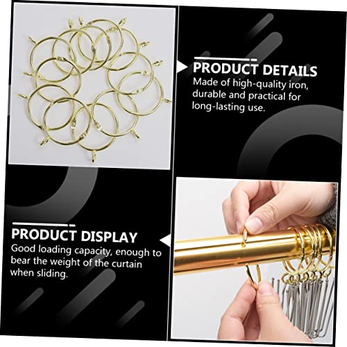Anillos de cortina abiertos dorados para transformar la luz de tu salón familiar 4