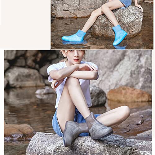 Cubrecalzados impermeables de silicona reutilizables para lluvia, antideslizantes, aptos para niños y adultos, para proteger tus zapatos (Color: A, Talla: Small) miniatura 3