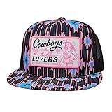 CACTUS ALLEY HAT CO. Cowboys Make Better Lovers Western Lifestyle Inspired Adjustable Snapback (US, Numeric, 7, 7 3/4, Darlin' Aztec/Black)