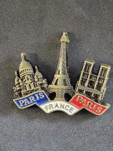 Image of DT DECTONE Regular Metal Fridge Magnet, France, Paris 3D Metal Magnet for Fridge, Study Table, Office Desk, Premium Gift, Best Home Decor Item for Travel Enthusiasts , 1 Pack