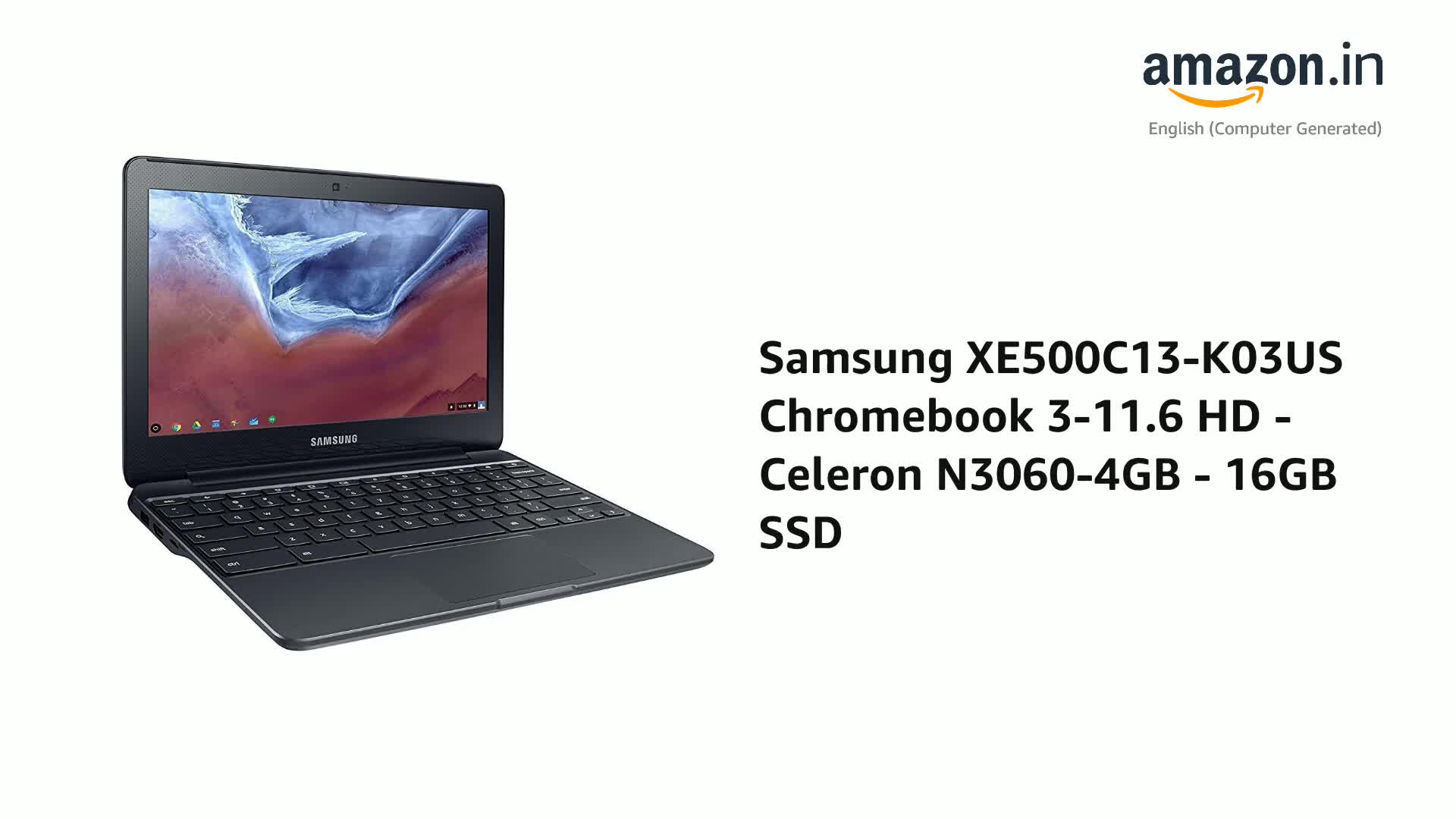 ノートPC SAMSUNG - SAMSUNG chromebook XE500C13 SAMSUNG XE500C13 Chromebook 3 - Intel N3050 4GB RAM 16GB SSD