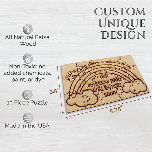 Image of FashionJunkie4Life Rainbow Baby Announcement Puzzle for Pregnancy, Dad, and Grandparents