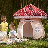 Asweets Mushroom Tent Kids Playhouse Tent – Boys and Girls Play Fort with Exquisite Design for Imaginative Indoor/Outdoor Play Tent