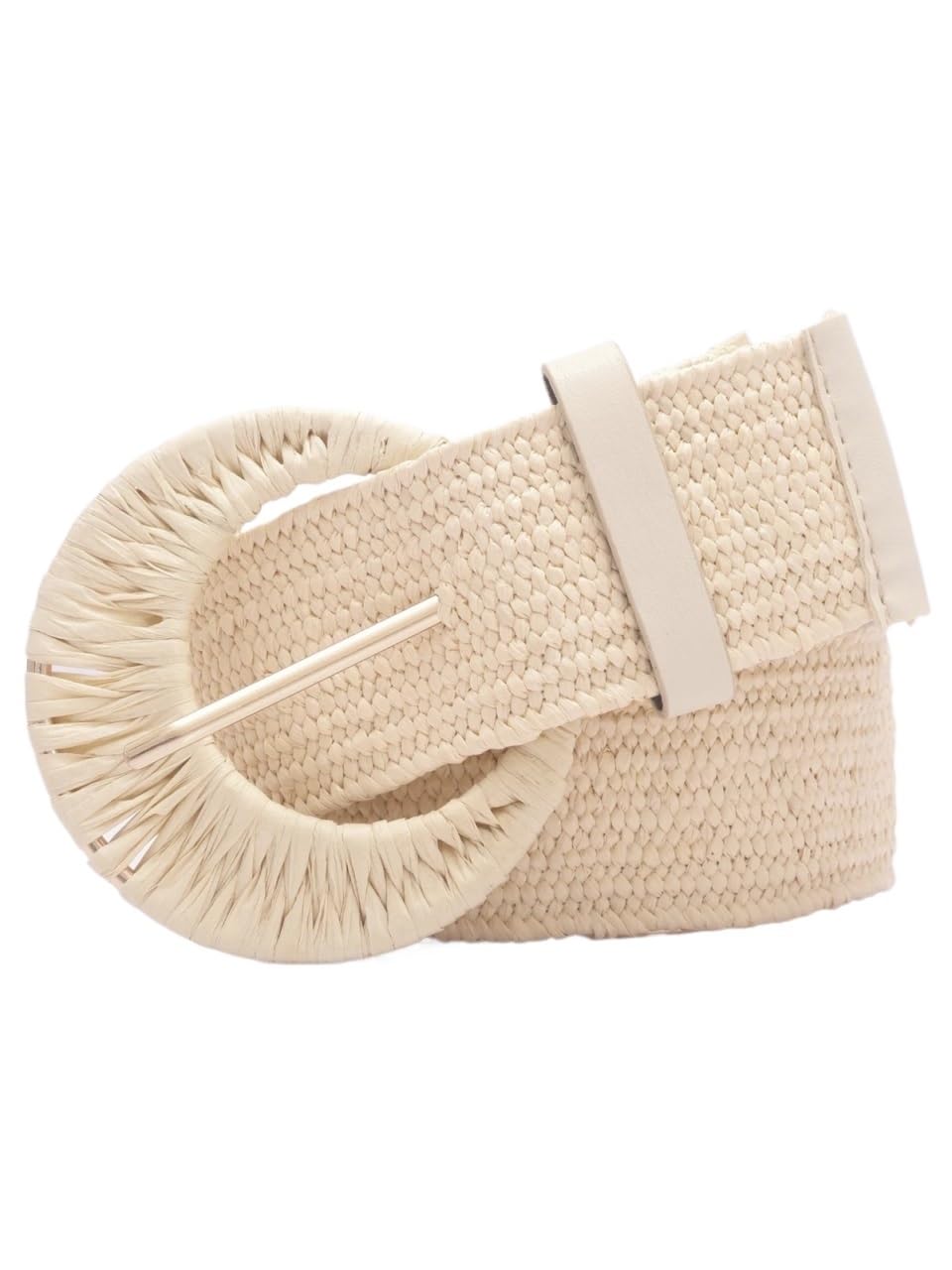Ceinture Femme Ceinture tressée en paille for femme tissée PP d'été Style plage large élastique for robe Jupe décorative