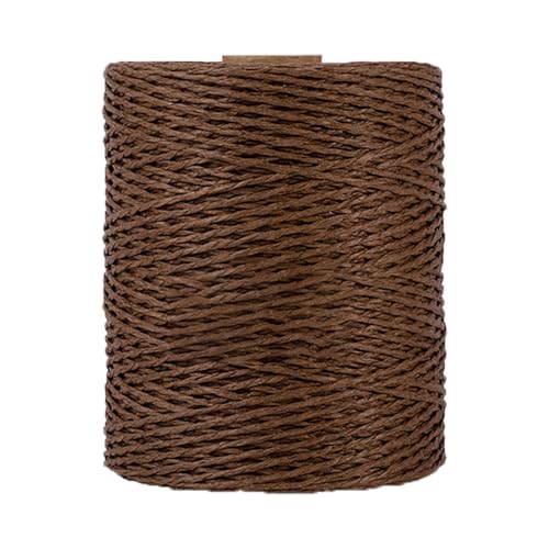 Natural Cotton Rayon Raffia Yarn Coffee Crochet Summer Sun Hat Beach Bag Yarns Straw Knitting Materials 280 Meters/306 Yards