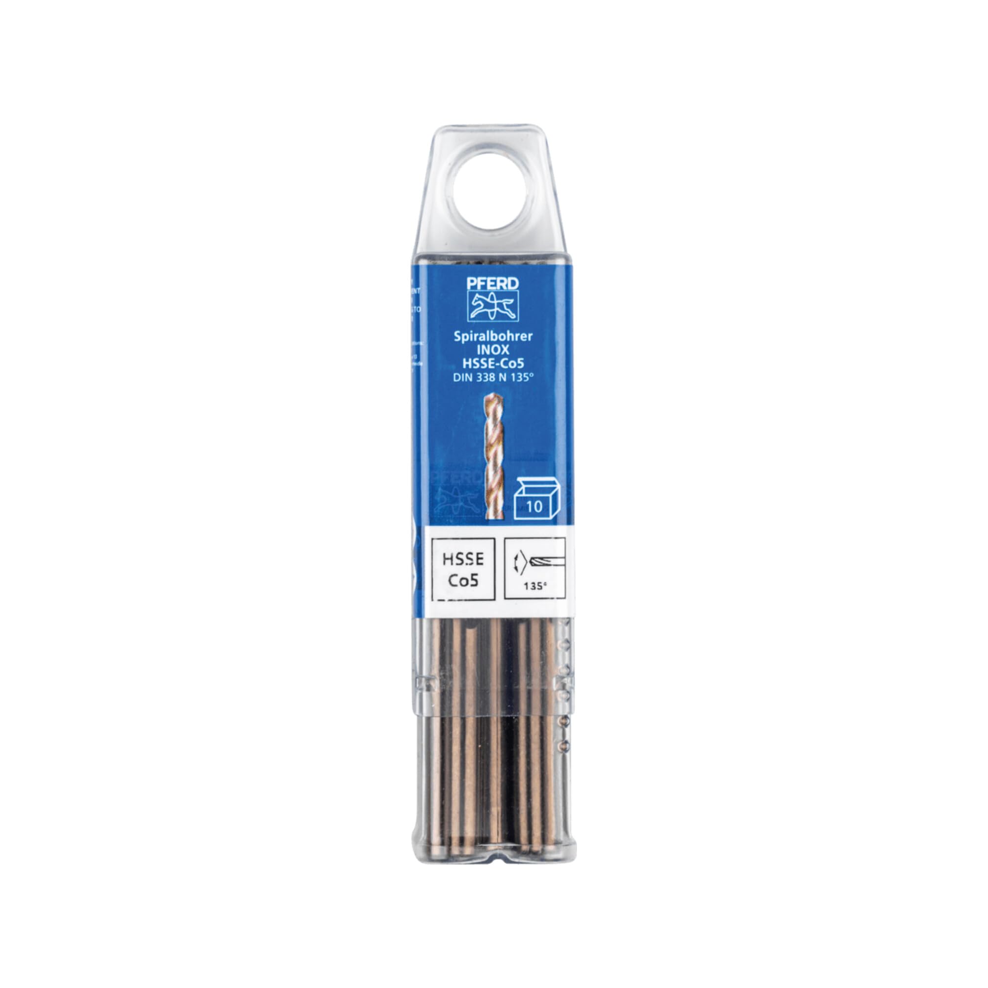 PFERD TOOLS Spiralbohrer INOX, 10 Stück | Ø 6 mm, HSS-E Co5 N, DIN 338, 135° | 25203569 – für zähe und harte Werkstoffe