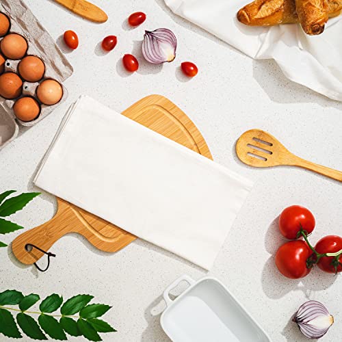 Image of Bulk Tea Towels - 50 Pack 100% Cotton Wholesale Tea Towels - Bulk White Kitchen Towels - Easy to Customize, Personalize and Print - 27 inchx27 inch (White - 50 Pack)