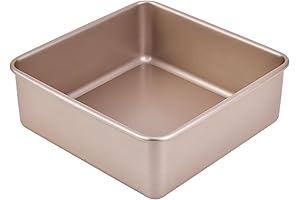 Molde para bizcocho cuadrado, molde de 6 x 3" profundo para horno...