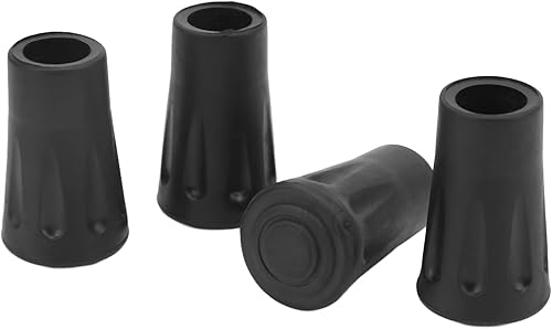 Puntas de bastón de senderismo, 0.5 pulgadas, antideslizantes, fáciles de instalar, 4 protectores de punta para bastones de senderismo