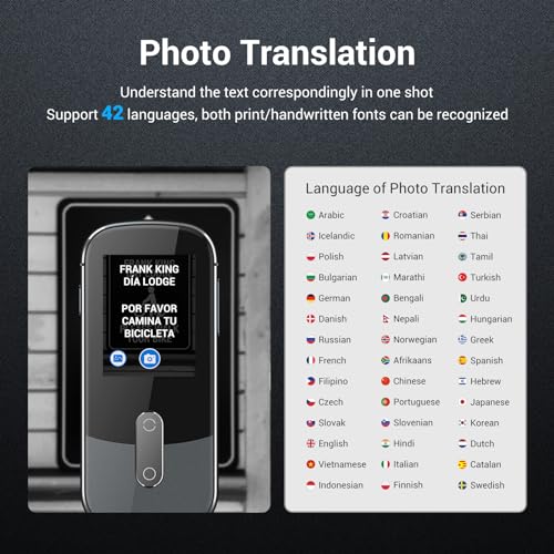 Offline Language Voice Translator Device W09 PRO for 144 Languages and Accents Photo Translation No Wifi Internet Needed for Travel Business 6 Offline Language Voice Translator Device W09 PRO for 144 Languages and Accents Photo Translation No Wifi Internet Needed for Travel Business - Image 4