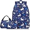 Scione cute school backpack for girls teens school bag with usb charging port water resistant blue canvas bookbag preschool daypack elementary backbag back to shool supplies gifts for kids  urban country home decor