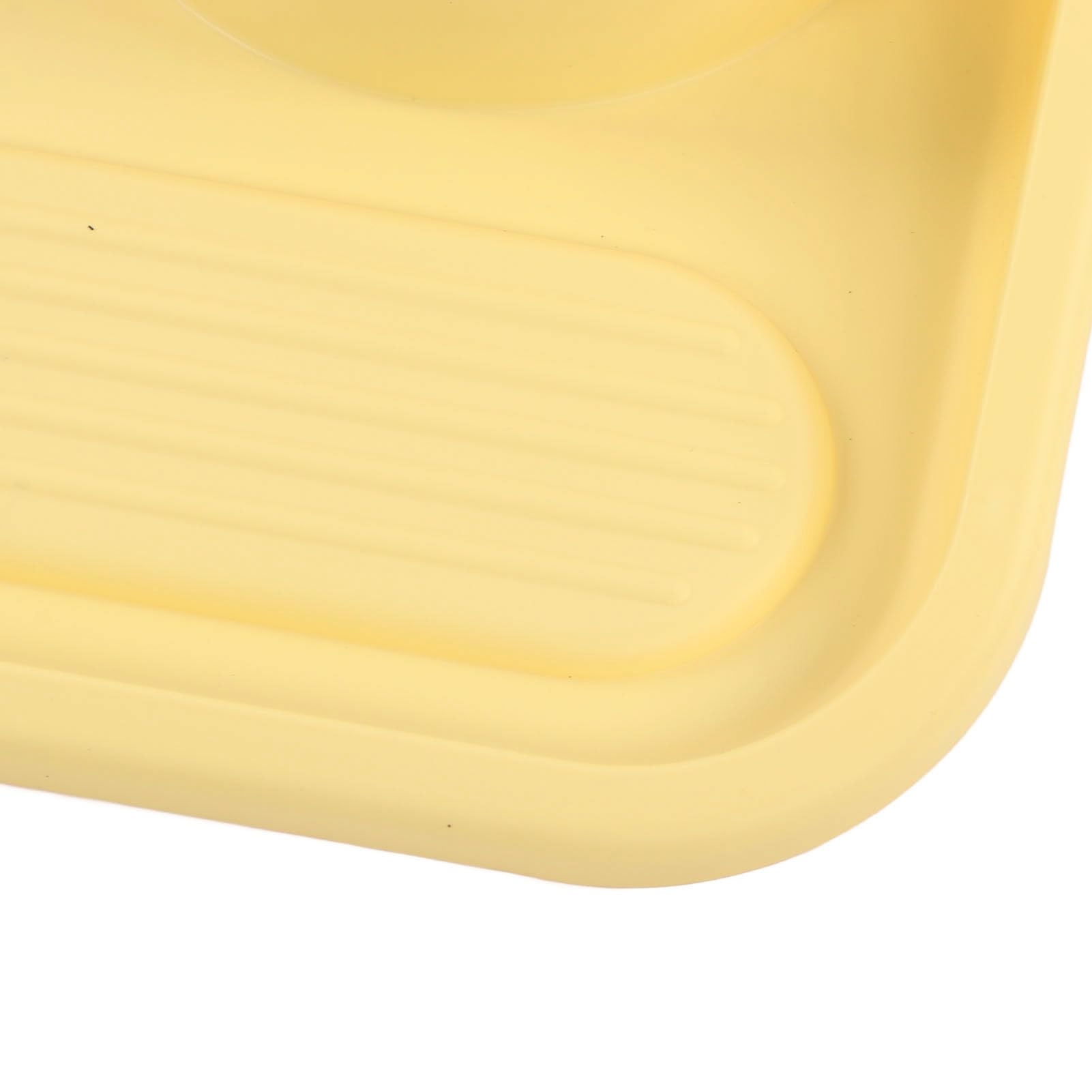 Generic Ciotole Doppie per Mangiatoia per Animali Domestici in Acciaio Inossidabile con Design Inclinato di 15° - Set di Ciotole per Cibo per Cani Gatti Rialzate a Prova di Fuoriuscite per (YELLOW)