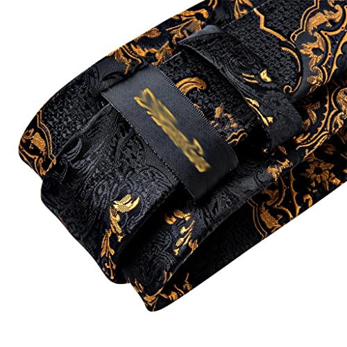 Corbata negra de seda para hombre 8cm miniatura 6