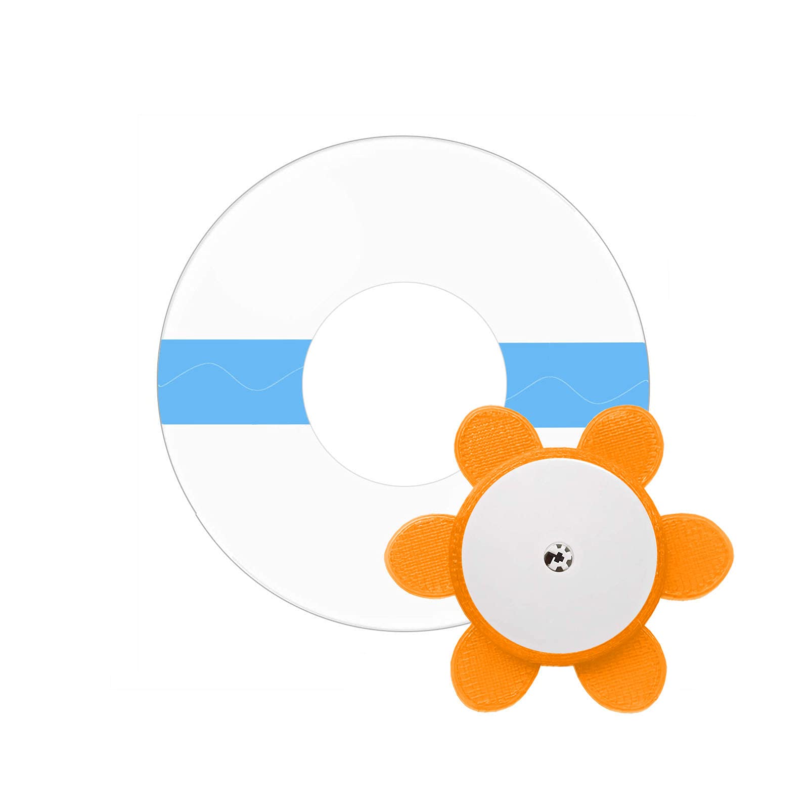 Adhesive Patches for Libre 2, 40 Pack Waterproof Clear Patches and 1 plastsic Shield,Hold Your Sensor Tight up to 10days (Orange)