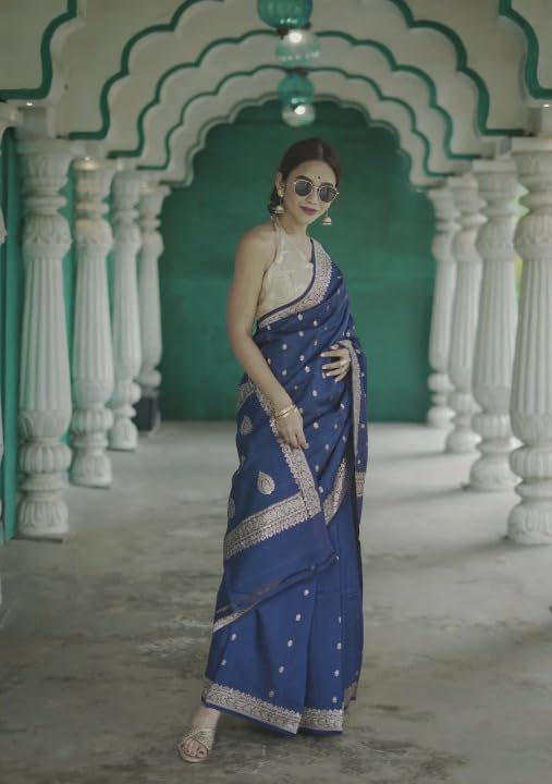 Image of Flosive Women's Cotton Saree With Blouse Piece