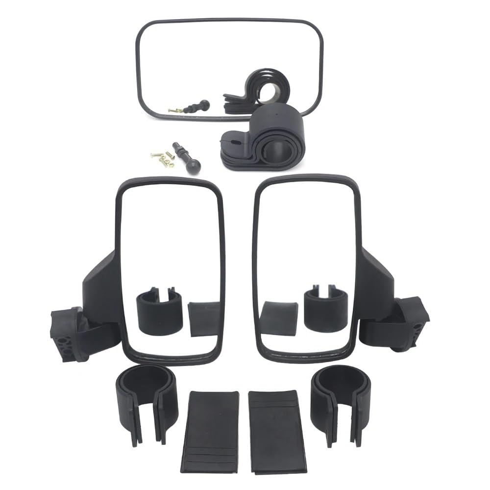 WOOSTAR 1.75 Rétroviseur Latéral Arrière Racing Pack De 2 Remplacement pour UTV Polaris RZR Can Am Maverick X3 2017 2018 ATV Quad Bike Noir