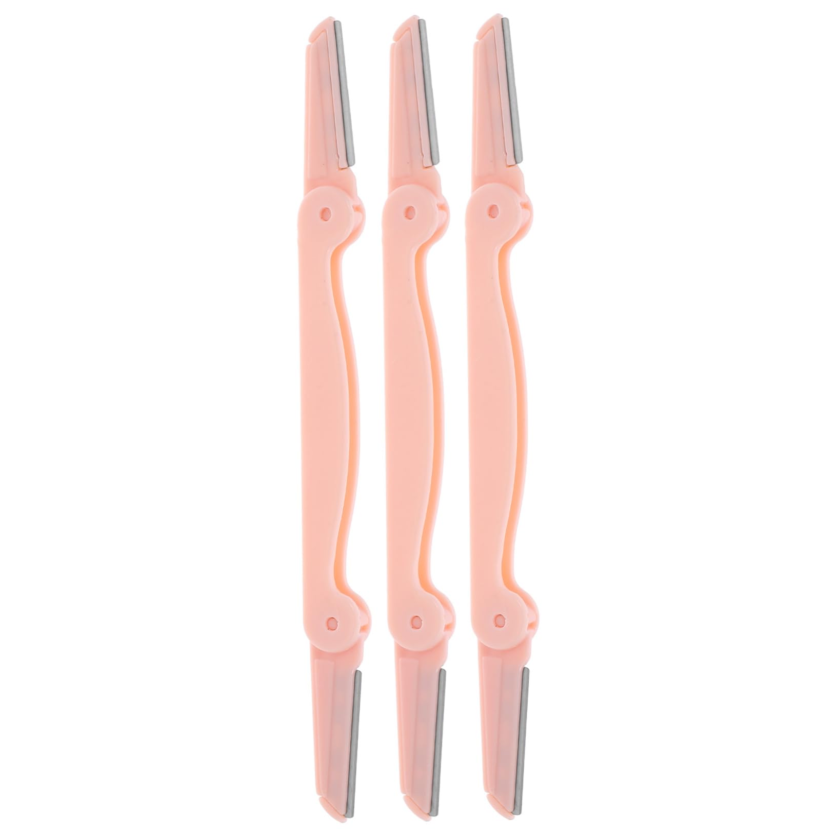 OSOLADY 3pcs Double Heads Stainless Steel Eyebrow Razor Portable Trimmer for Women Precision Makeup Tool Travel-Friendly