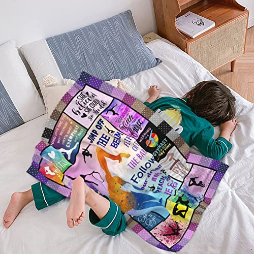 Mubpean Gymnastics Gifts Blanket 50"X40" - Gymnastic Gifts For Girls - Gymnastics Room Decor - Gymnastics Party Decorations - Girls Gymnastics Gifts - Birthday Party Gift Ideas For Teens Kids Daughter #TOP4