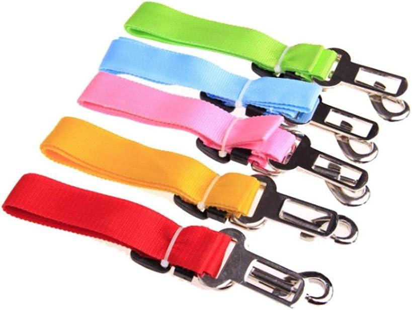 Dog Car Harness Seat Belt Orange Dog Cat Car Safety Belt Pet Vehicle Seat Belt Leash for Dogs Travel Traction Collar Harness Dog Lead Clip 2 Pcs