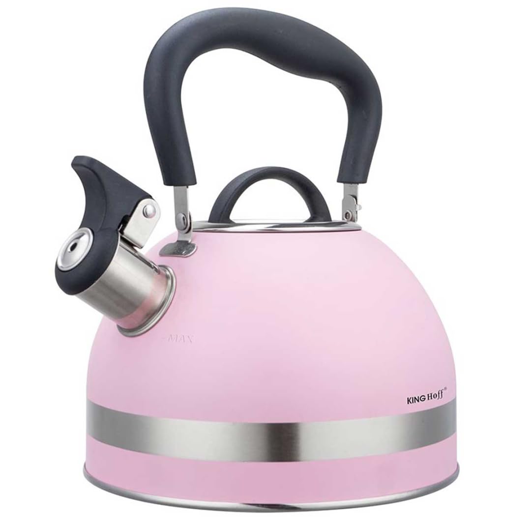 KINGHOFF KH-1856 - Bollitore in acciaio, 1,8 l, a induzione, colore: rosa