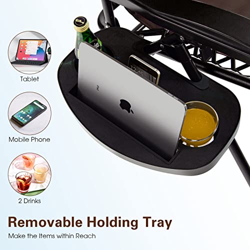 Goplus Zero Gravity Chair, Adjustable Folding Reclining Lounge Chair With Pillow And Cup Holder, Patio Lawn Recliner For Outdoor Pool Camp Yard (1, Brown) #TOP4