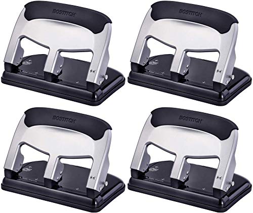 Bostitch EZ Squeeze 40 Sheet 3-Hole Punch (HP40) Pack of 4