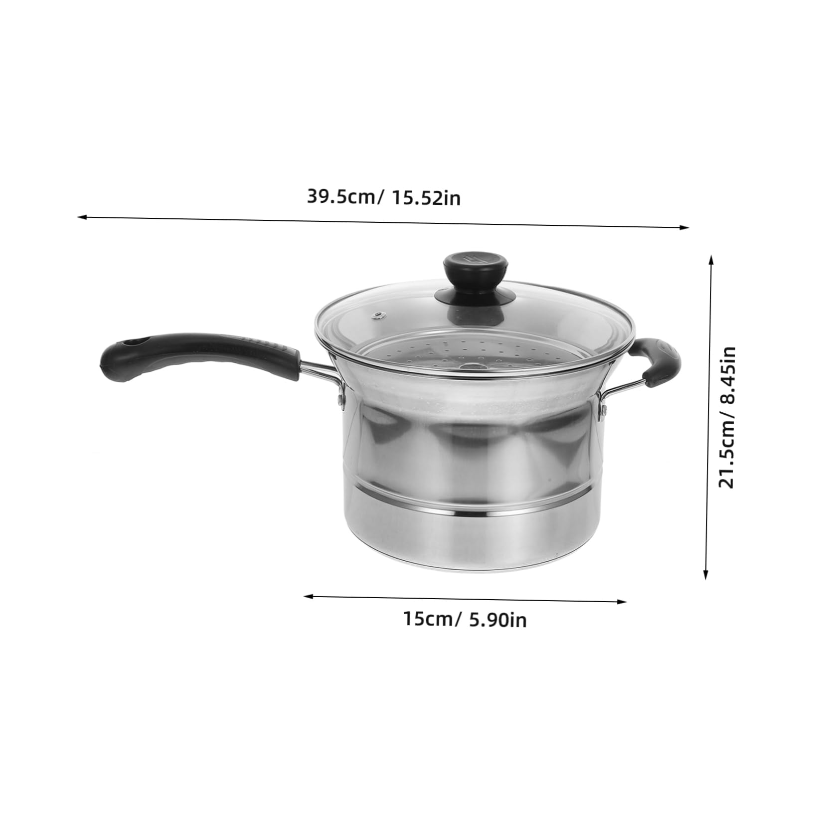 OFFSCH Multifunctional Soup Pot Deep Fryer Pot with Basket Stainless Steel Safe Practical