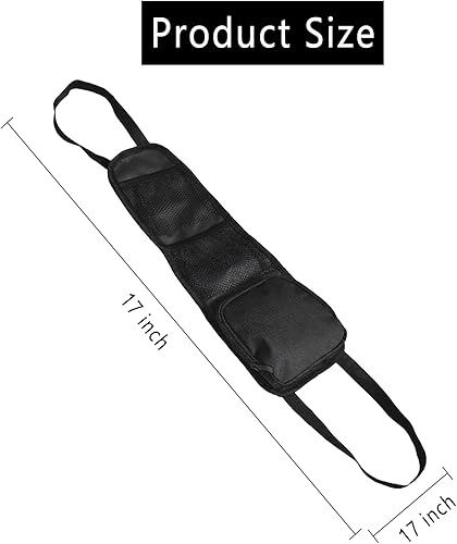 Miniatura 2 de 2 PCS Car Seat Storage Hanging Bag, 16.5In x 5.5In Durable Oxford Vehice Storage Mesh with Triple Pocket, Universal Large Capacity Automotive Seat