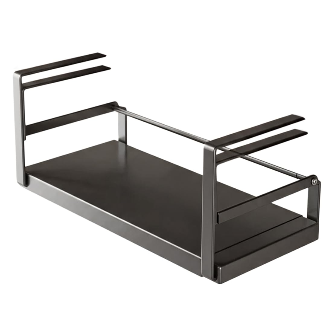 UDSKNV[KSL Kitchen Adjustable Shelves Metal Expansion Cabinet Spice Stand Storage Room Hanging Seasoning Rack A