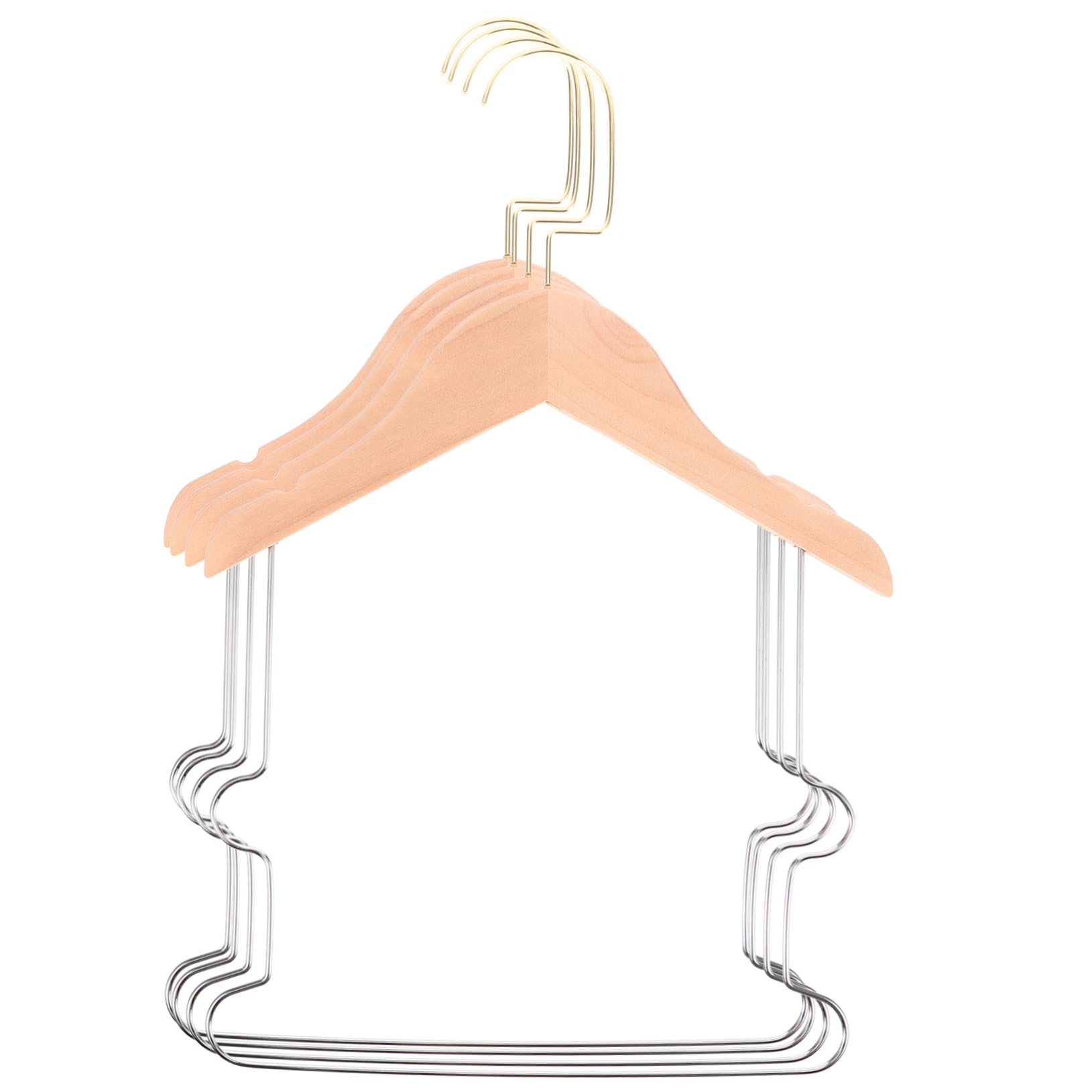 Unomor Wooden Clothing Hangers Set 4pcs Hangers for Drying Wet Clothes Closet Drying Rack