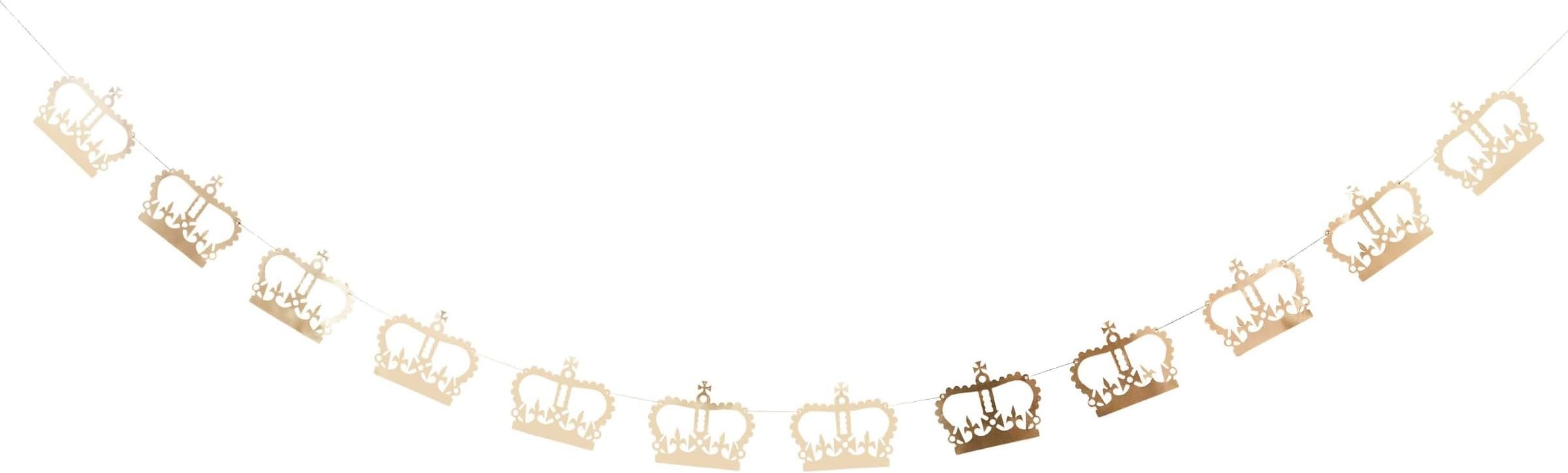 Gold Crown Garland 2.5M, King Charles III Coronation