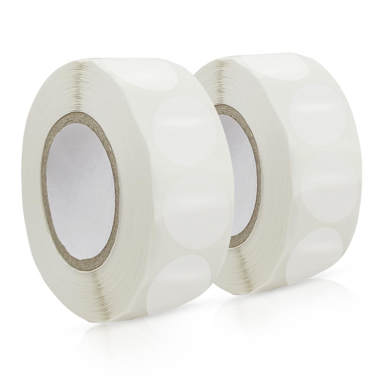 2000 Pack Clear Package Seals Stickers - 1000 Per Roll Round Circle Wafer Labels, Transparent Envelope Tab Sealer for Retail Packages, Self-Adhesive (