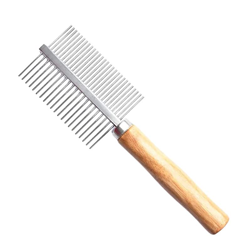 Smart Pups Wooden Handle Steel Needles Dog Double-Sided Comb Pet Rake Comb Hairbrush Grooming for Small and Medium Dogs Cat Cleaning Supplies2 (B0BQRKC71R) Amazon Price History, Amazon Price Tracker