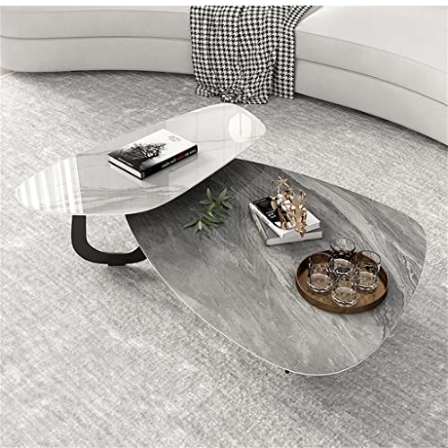 Marble Countertop Coffee Table Living Room Center Table Coffee Table Stainless Steel Home Furniture - Image 6