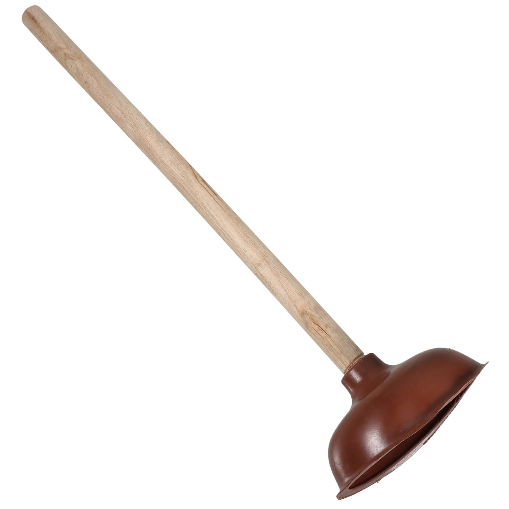 MAGICLULU Desatascador de Inodoro Ventosa de Goma y Mango de Madera, para Eliminar Obstrucciones en Baño y Hogar, Uso Cómodo y Duradero