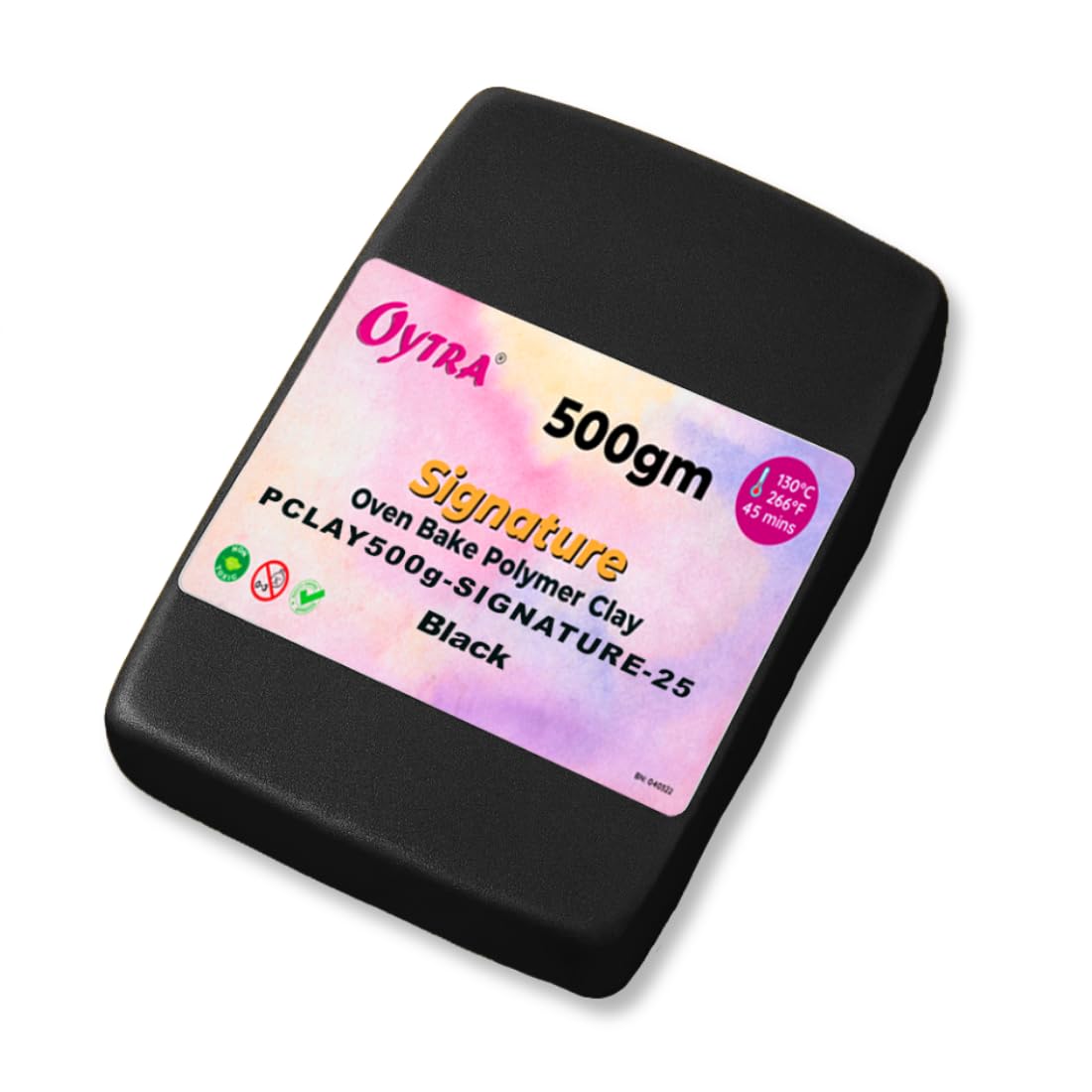 Oytra 500 Gram Signature Polymer Clay Oven Bake Clay for Jewellery Figurine Canes Making Bulk Pack (Black 25)-image-19