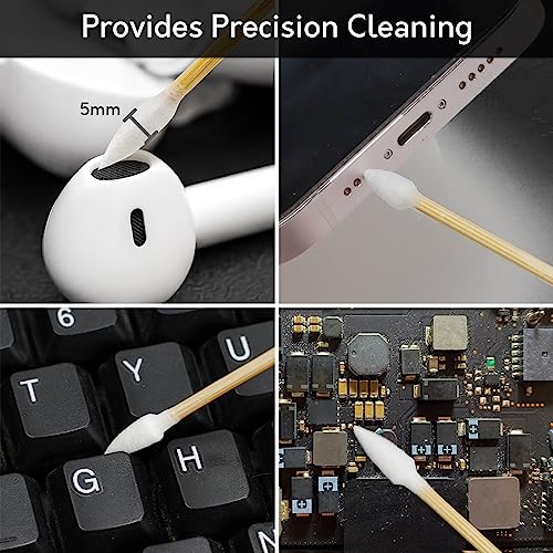 Image of 1000PCS 6 inch Pointed Cotton Swabs, Long Swab with Bamboo Sticks