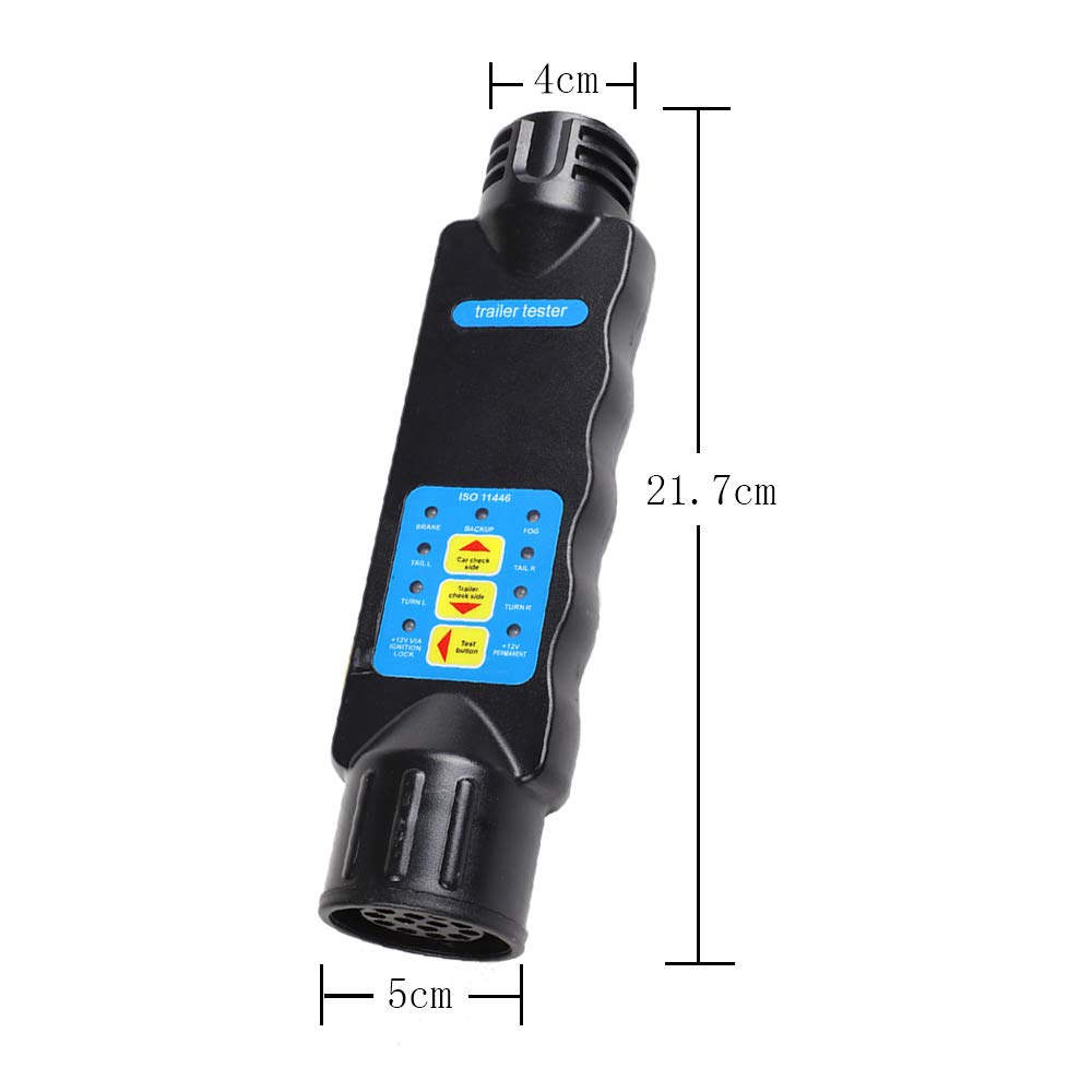 AOHEWEI Tester Per Spina Rimorchio 13 Poli - Controllo Luci E Circuiti Elettrici Per Auto, Caravan E Camion - Foto 4