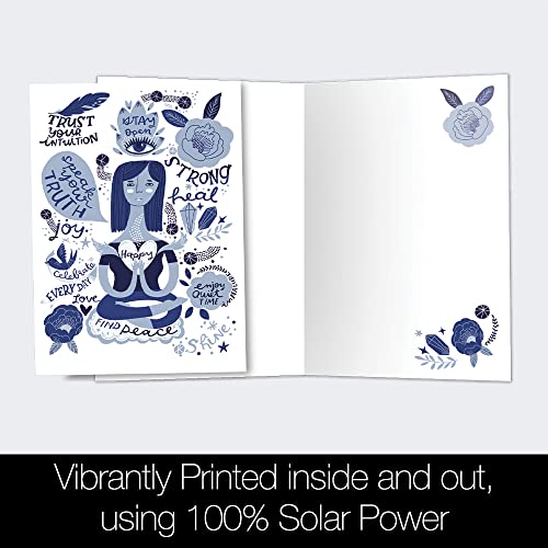 Image of Tree-Free Greetings - All Occasion Cards - Artful Designs - 12 Cards + White Envelopes - Made in USA - 100% Recycled Paper - 4 x 6 - Find Peace (FS54318)
