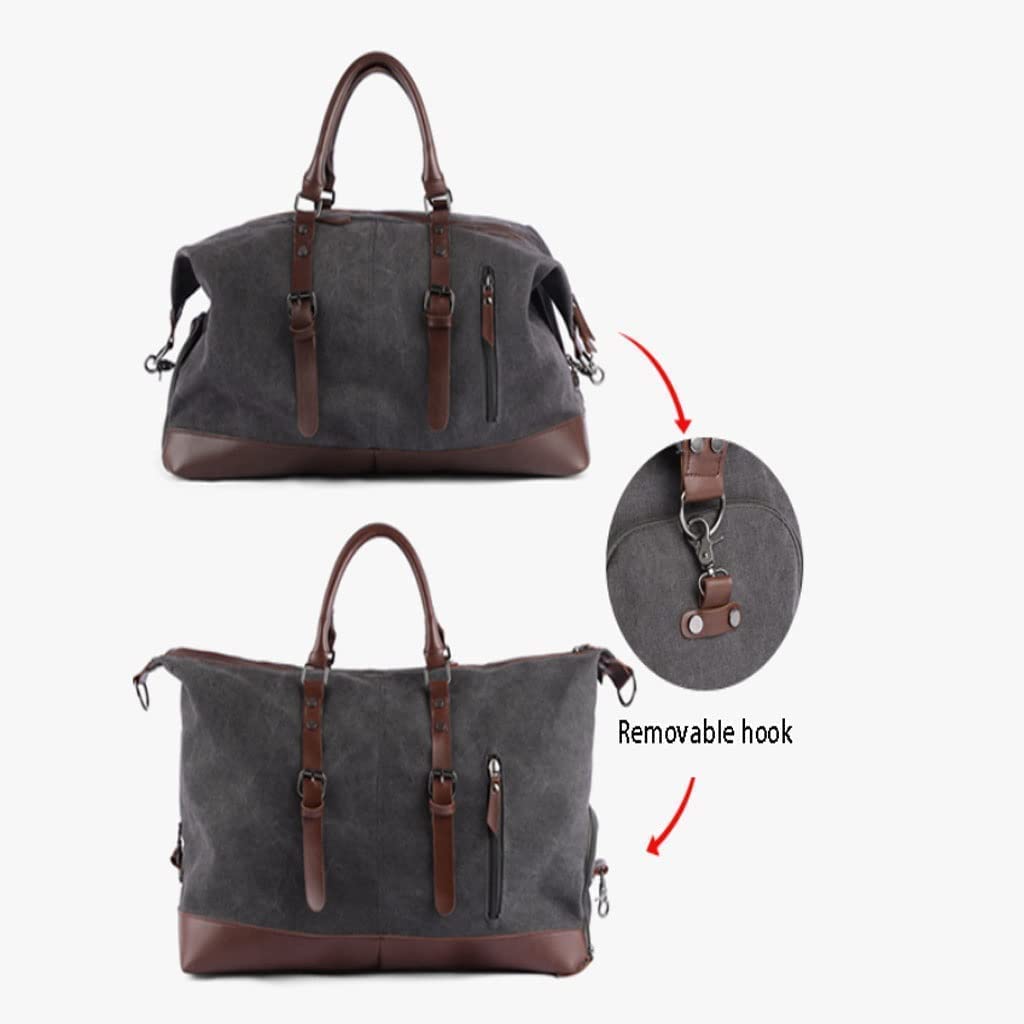 Bolsas de Lona de Viaje Equipaje Grande Hecho a Mano Bolsa de Lona Carryall Weekender Travel Overnight Gym Sports Carry On Duffel Bag para Hombres y Mujeres para Viajes Deportes Gimnasio
