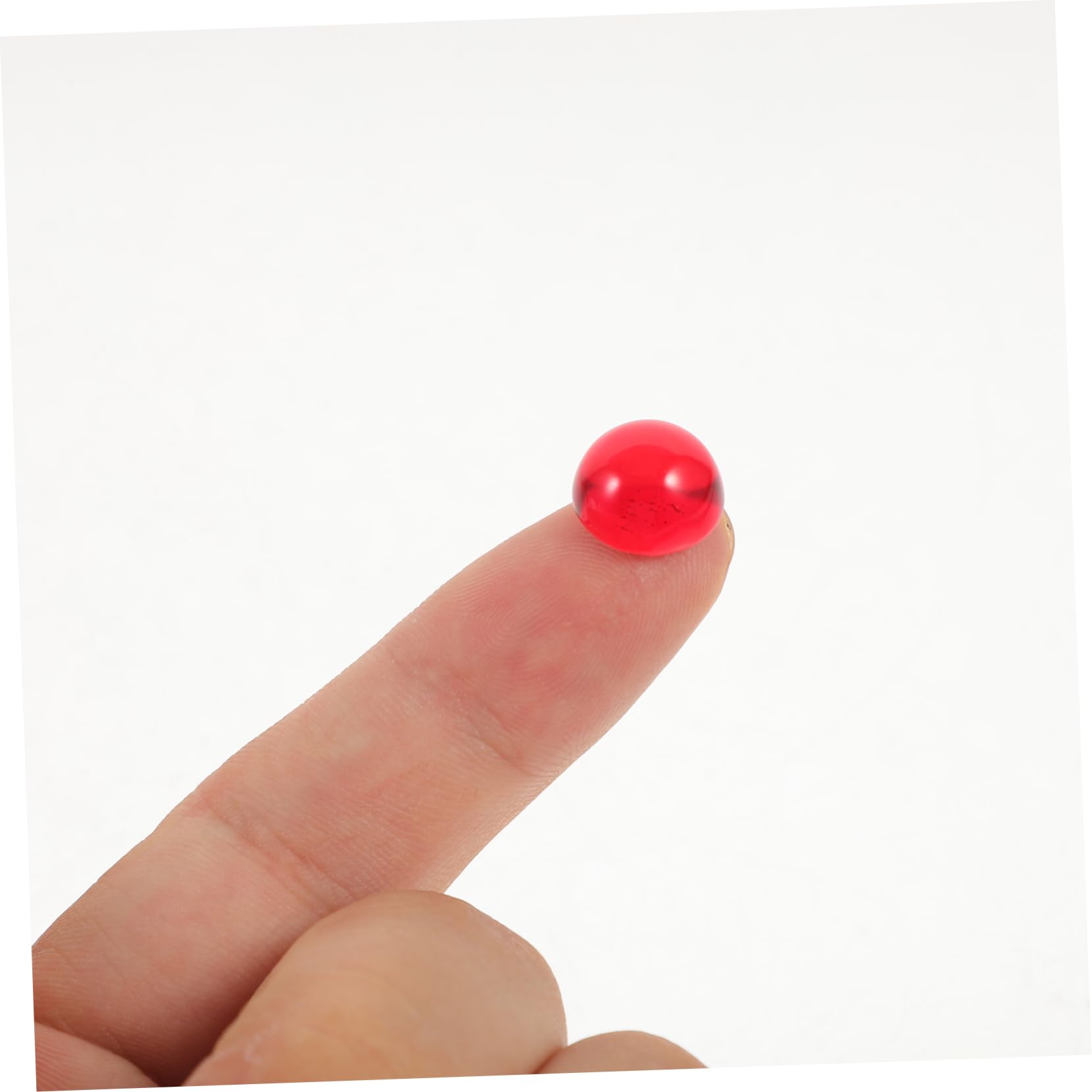 Unomor Sets Vase Decor Filler Red Glass Beads Flat Marble Marbles for Vase Fish Tank Decor Pcs