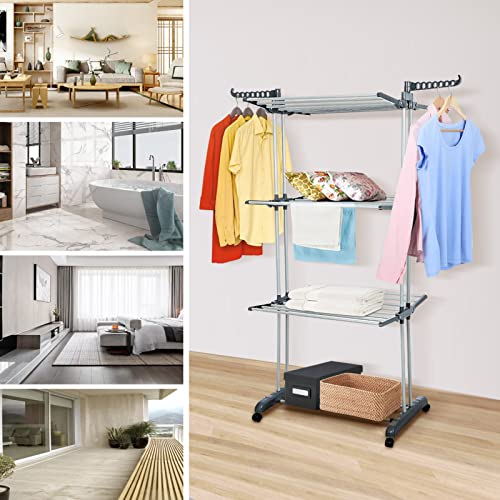 Onerbuy Wäschetrockner Zum Aufhängen - 4,2m Ausziehbar Für Balkon & Bad