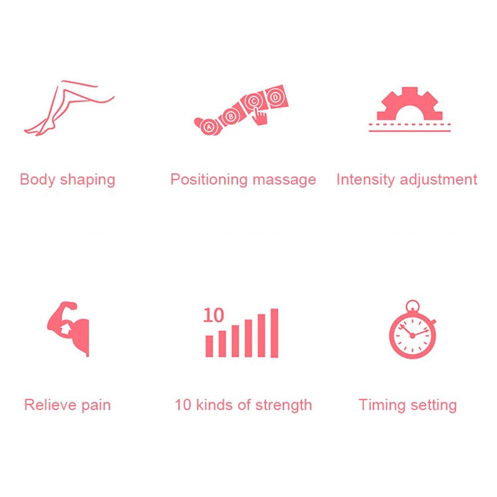 KANBUN Massaggiatore Elettrico per Gambe, massaggiatore a Compressione d'Aria per la circolazione di Terapia di Massaggio per Vita, Gambe, Polpacci e Braccia e alleviare l'affaticamento