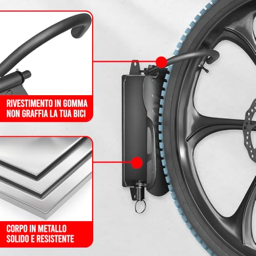 Support de vélo mural antidérapant pour maison cave et garage - 4