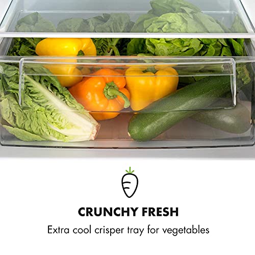 Klarstein-Miro-Frigorifico-Nevera-con-puerta-rotulable-7-niveles-de-temperatura-Compartimento-para-verduras-Bisagra-de-puerta-intercambiable-Diseno-ZestfulART-177-L-Negro