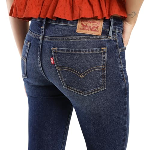 Image of Women's Mid Rise 711 Skinny Blue Jeans