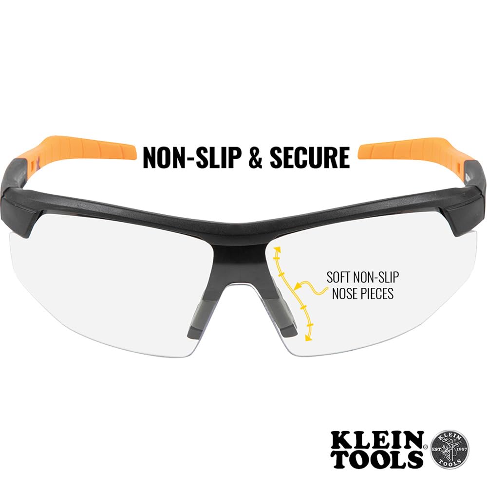 Klein Tools Schutzbrille, professionelle PSA-Schutzbrille mit halbem Rahmen