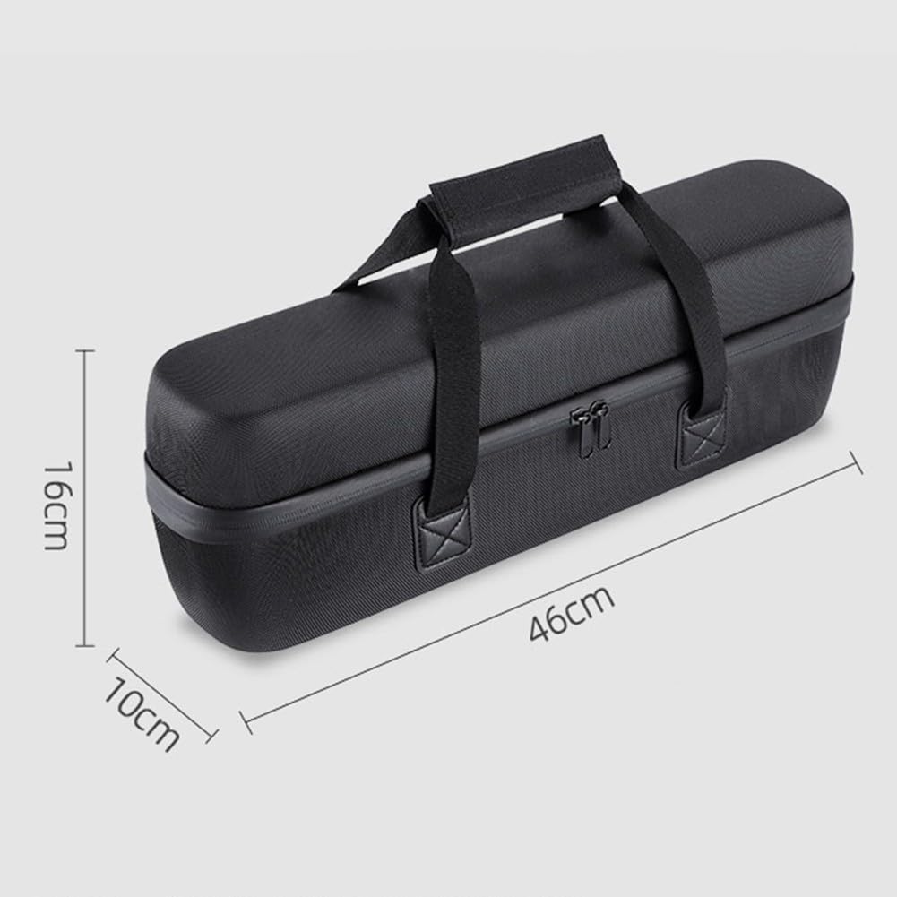 Elektrische Batterietasche, Hartschalen-Aufbewahrungstasche mit wasserdichtem Reißverschluss, große Kapazität, PU-EVA-Pack für E-Bike-Roller-Werkzeuge, 46 x 16 x 10 cm, Schwarz